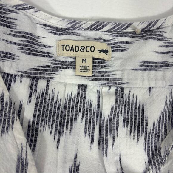 Toad&Co Grey and White Patterned Romper Size Medium PP0815 - Picture 5 of 7